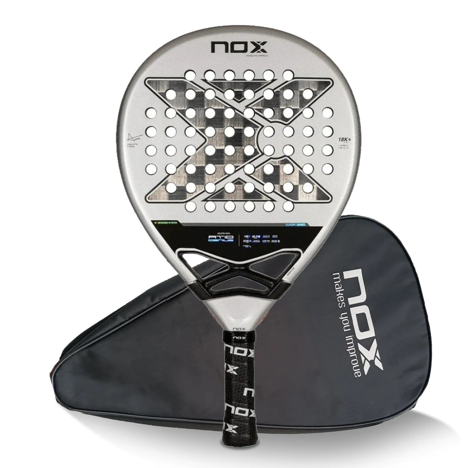 Top 1 High Quality, Professional Padel Tennis Racket, Soft Face, Carbon Fiber, Lightweight, Fashionable EVA Sport Racquet