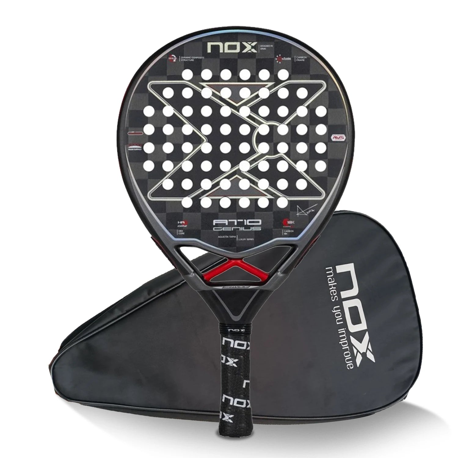 Top 1 High Quality, Professional Padel Tennis Racket, Soft Face, Carbon Fiber, Lightweight, Fashionable EVA Sport Racquet