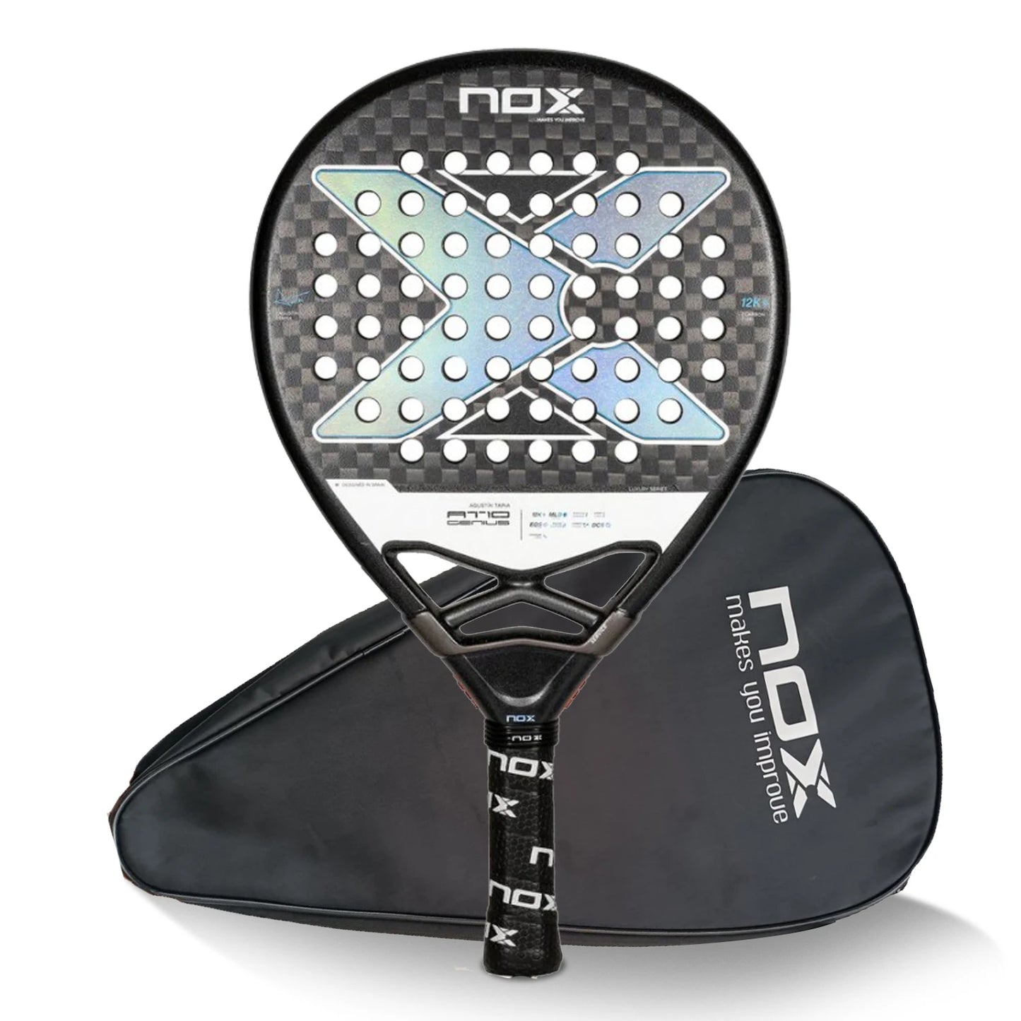 Top 1 High Quality, Professional Padel Tennis Racket, Soft Face, Carbon Fiber, Lightweight, Fashionable EVA Sport Racquet