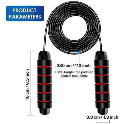 Weighted Steel Wire Jump Rope Adjustable Adult Boxing Fitness Speed Cardio