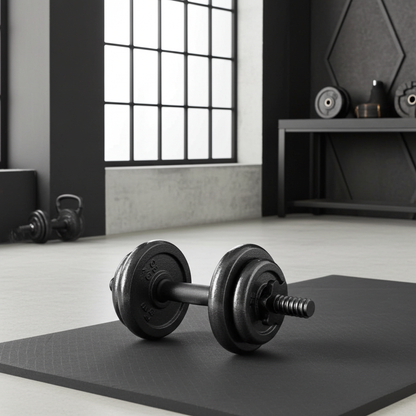Haltères Réglables en Fonte — Set 18 kg
