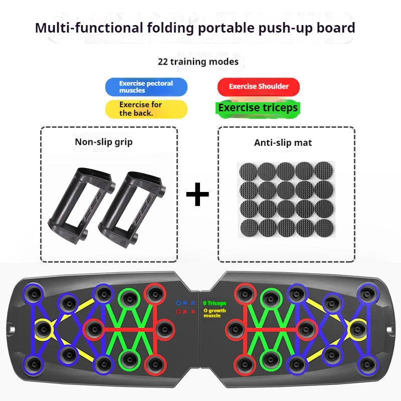 Foldable Multi-Functional Push up Board Chest Abs Training Equipment Portable Home Gym Fitness Tool for Men Core Workout